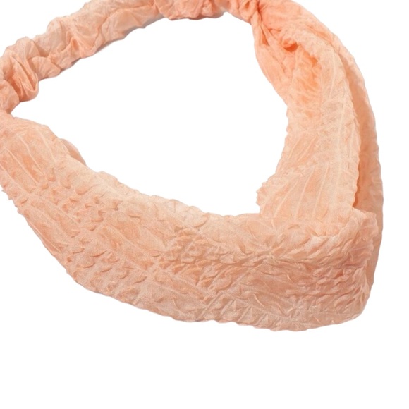 2 Piece Twisted Peach Cloth Headband Set - Picture 2 of 3